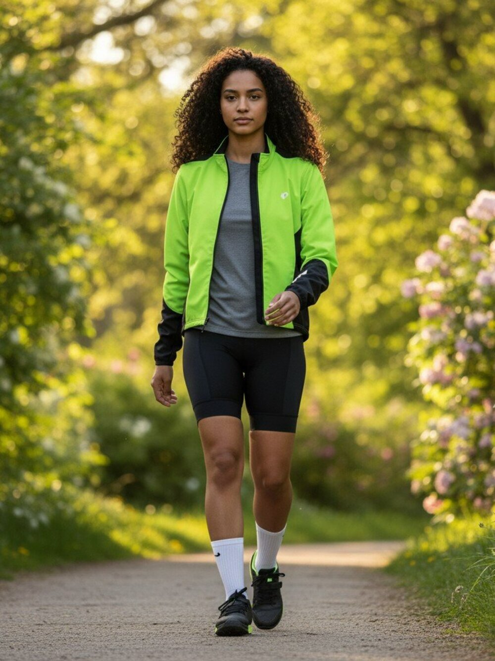 Pearl Izumi Womens Small Green Flash Cycling Attack LS Jersey Jacket Size S